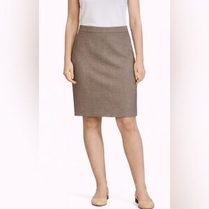 Elegant Brown Women's Pencil Skirt
